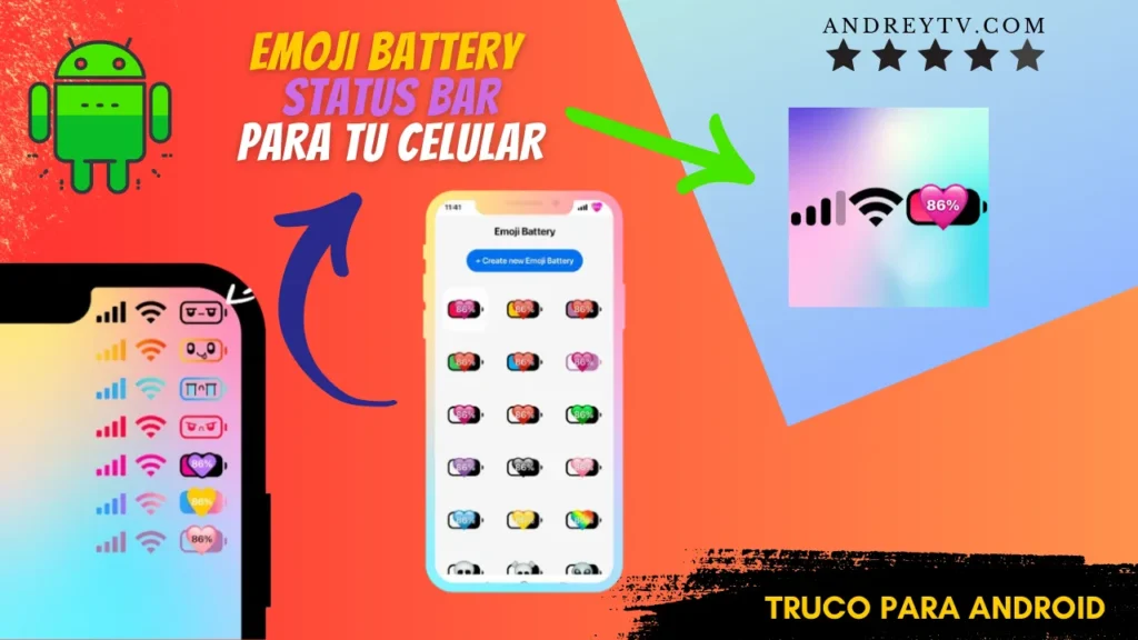 Batería Bonita: Emoji Battery Status Bar - Personaliza tu Celular con Esta Aplicación