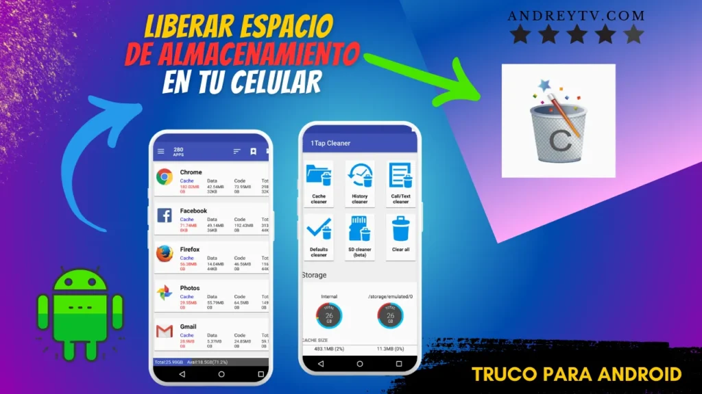 Liberar Espacio de Almacenamiento en cualquier Android